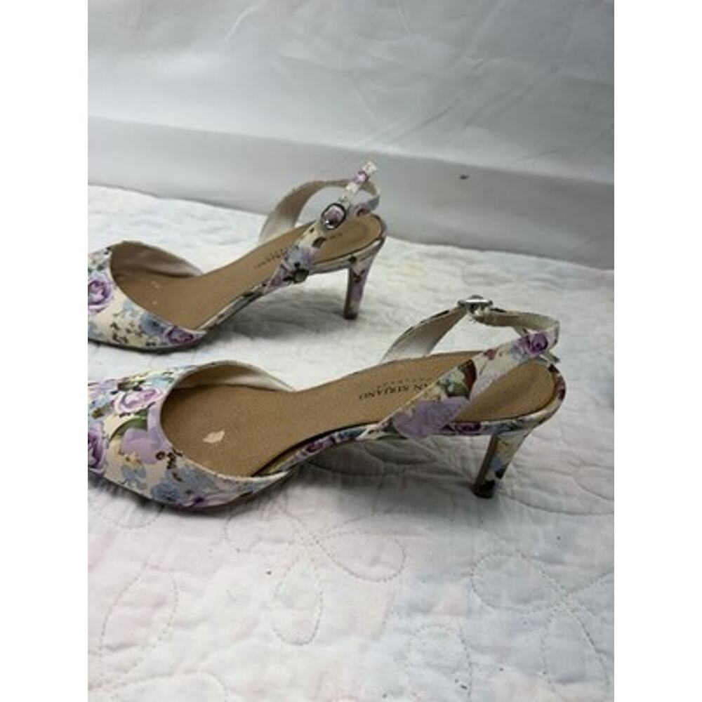 Christian Siriano women floral slingback pointed toe buckle heel cottagecore 9.5 - Picture 6 of 7